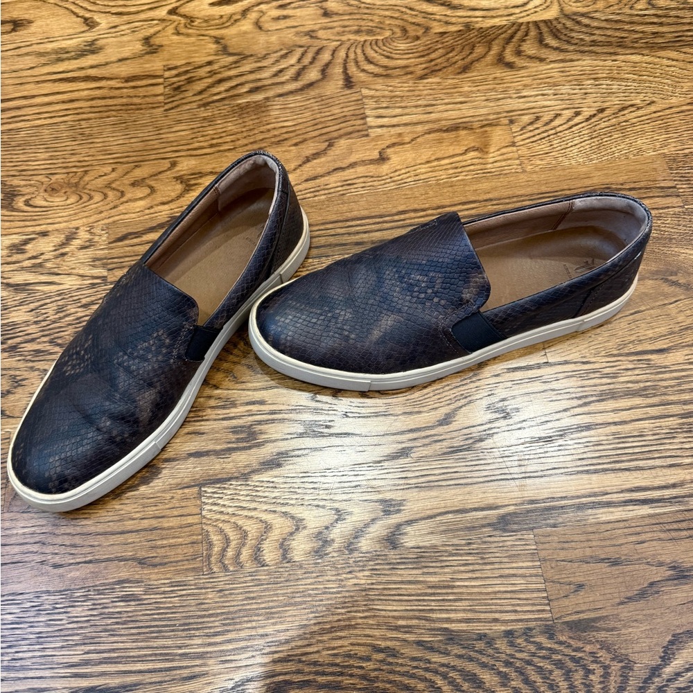 Frye Brown Snake Print Loafers
